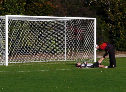 Johannes mit Wadenproblemen Johannes mit Wadenproblemen